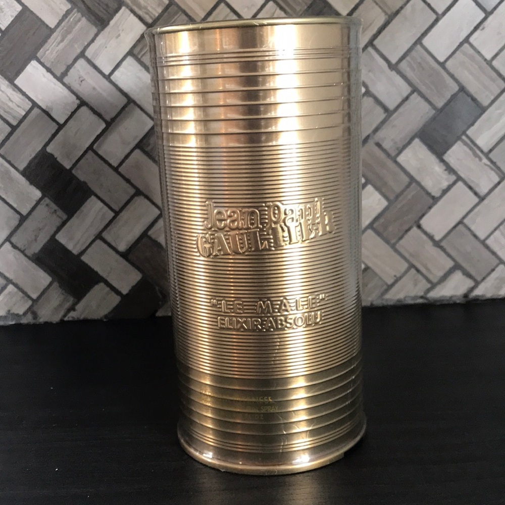 Jean Paul Gaultier Metallic Gold Cylindrical Canister